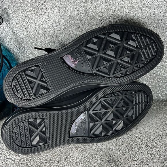 Converse CTAS HI Top Sequins BLACK/BLUE/CHERRY RED Sneakers Shoes Size 5 3.5 - Picture 7 of 10